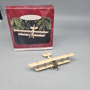 Hallmark Keepsake Ornament Skys the Limit 1917 Curtiss JN-4D Jenny Airplane 1998